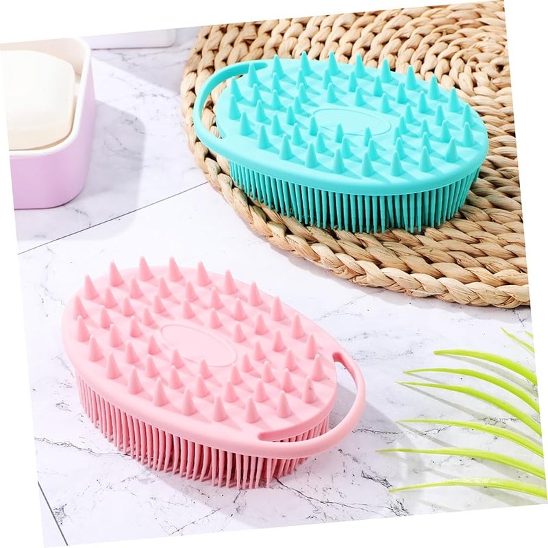 Dual Sided Silicone Body Scrubber With Hook For Exfoliating Cleansing And Massage - Image 3